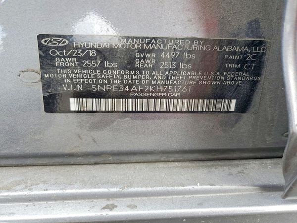 2019 HYUNDAI SONATA