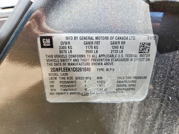 2012 CHEVROLET EQUINOX