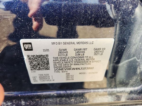 2022 CHEVROLET TRAVERSE LT