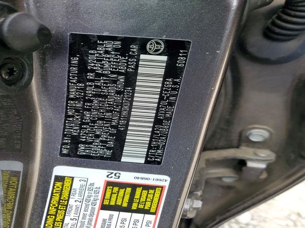 2019 TOYOTA CAMRY L/LE/SE/XLE