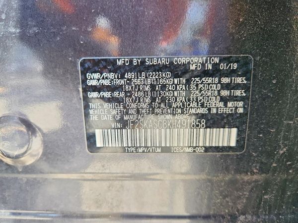 2019 SUBARU FORESTER