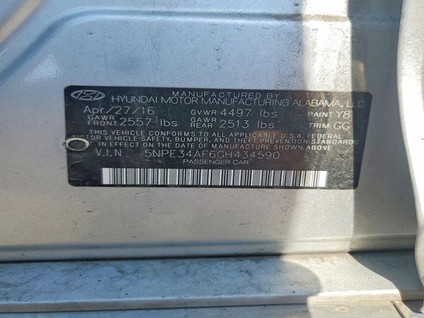 2016 HYUNDAI SONATA