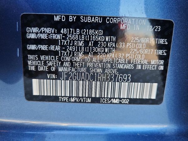2024 SUBARU CROSSTREK Premium