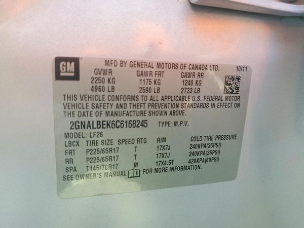 2012 CHEVROLET EQUINOX LS