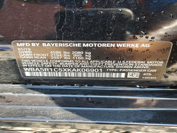 2019 BMW 330I