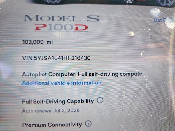 2017 TESLA MODEL S