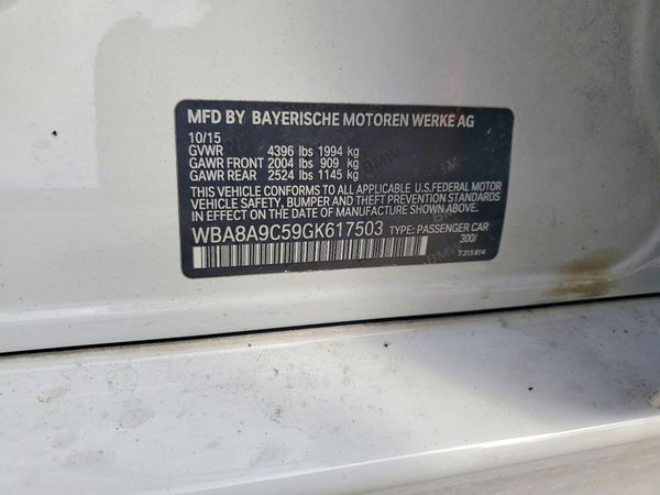 2016 BMW 320