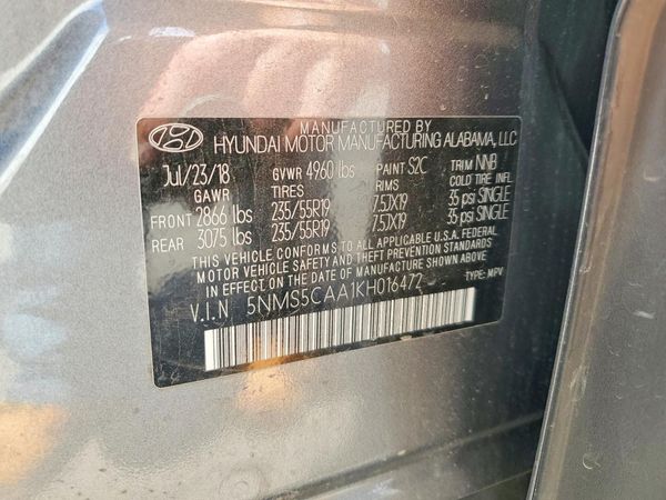 2019 HYUNDAI SANTA FE
