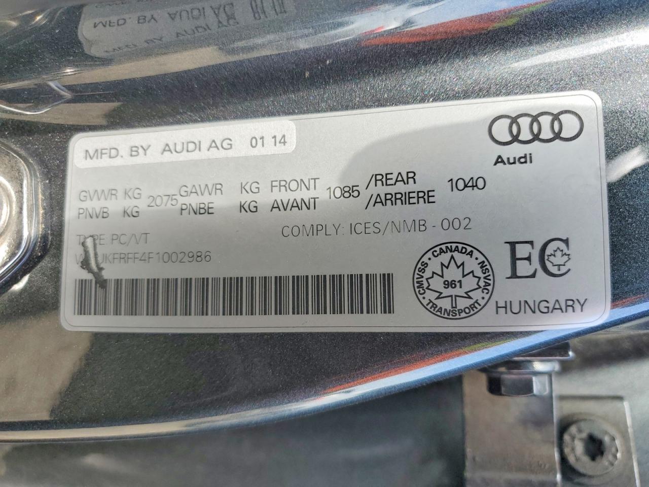 2015 AUDI A3 S Line quattro Prestige