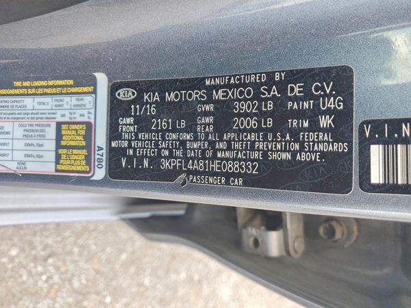 2017 KIA FORTE EX