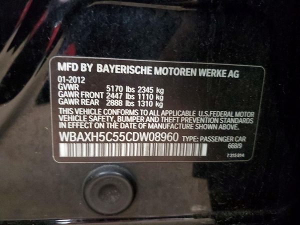 2012 BMW 5 SERIES 528I