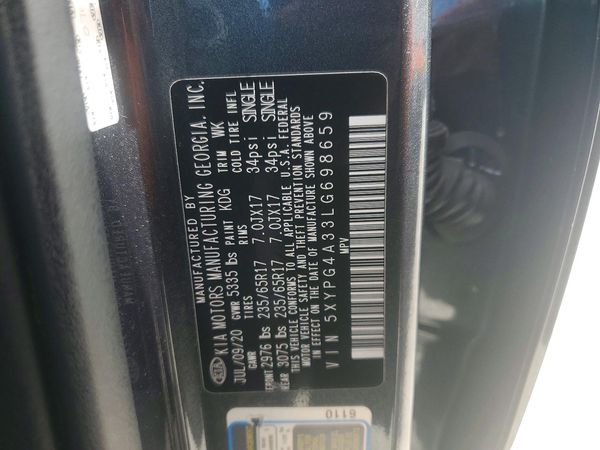 2020 KIA SORENTO