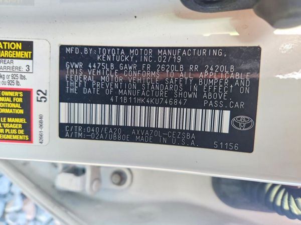 2019 TOYOTA CAMRY