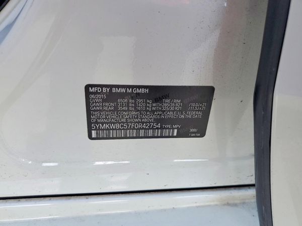2015 BMW X6 X6 M