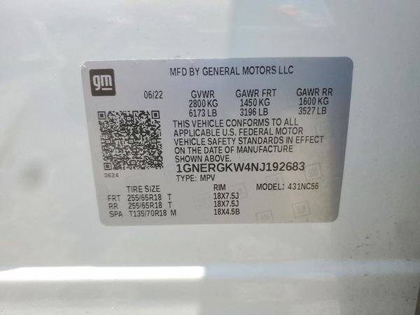 2022 CHEVROLET TRAVERSE LT