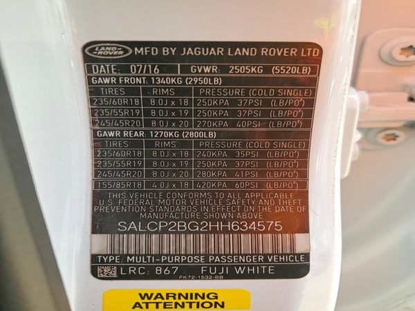 2017 LAND ROVER DISCOVERY SPORT SE