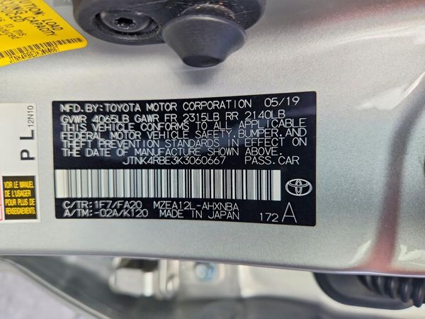 2019 TOYOTA COROLLA SE/XSE — VINS