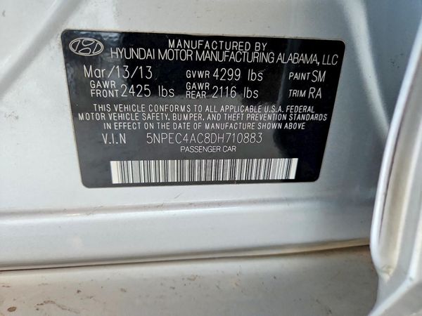 2013 HYUNDAI SONATA