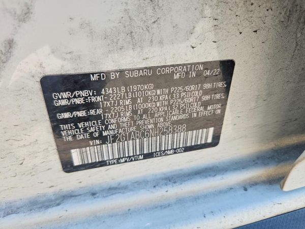 2022 SUBARU CROSSTREK Base