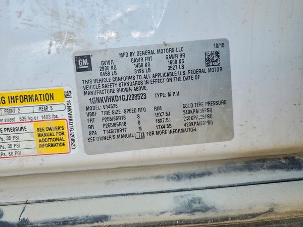 2016 CHEVROLET TRAVERSE 2LT