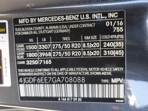 2016 MERCEDES-BENZ GL GL450-4M