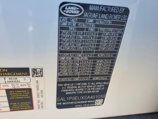 2025 LAND ROVER RANGE ROVER SPORT P360 SE