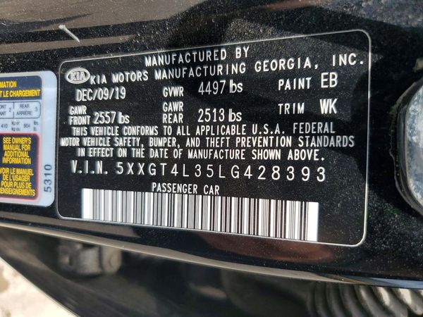 2020 KIA OPTIMA LX, S, SE