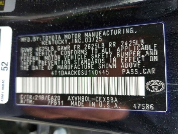 2025 TOYOTA CAMRY