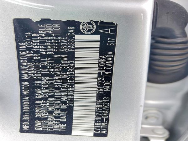 2014 TOYOTA COROLLA L/LE