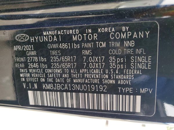 2022 HYUNDAI TUCSON Blue