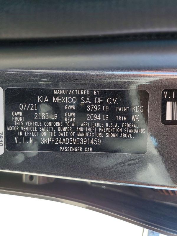 2021 KIA FORTE FE, LXS