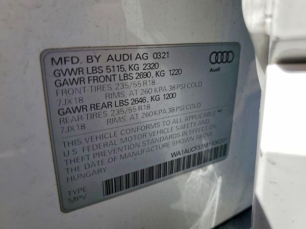 2021 AUDI Q3