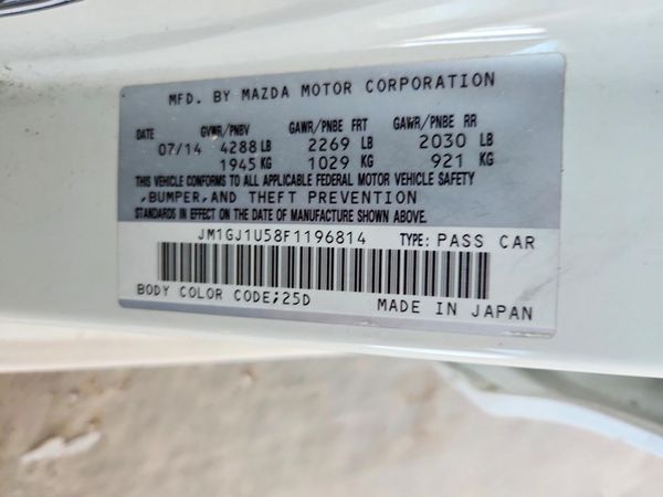 2015 MAZDA 6 Sport/GX