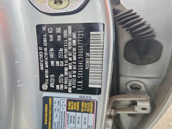 2016 KIA OPTIMA GLS, JSL