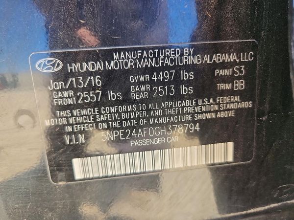 2016 HYUNDAI SONATA