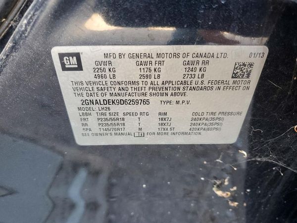 2013 CHEVROLET EQUINOX 1LT — VINS