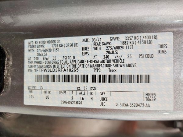 2024 FORD F150