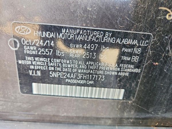 2015 HYUNDAI SONATA SE, ECO — VINS