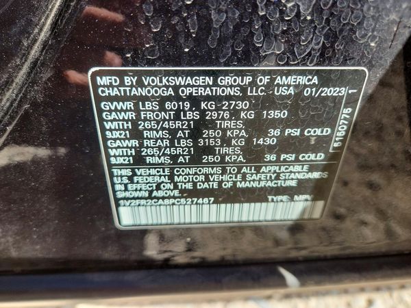 2023 VOLKSWAGEN ATLAS — VINS