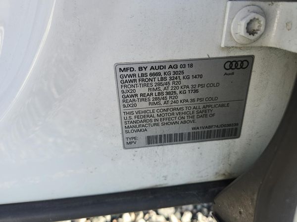 2018 AUDI Q7 — VINS