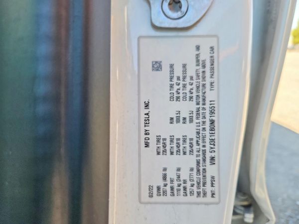2022 TESLA MODEL 3 — VINS