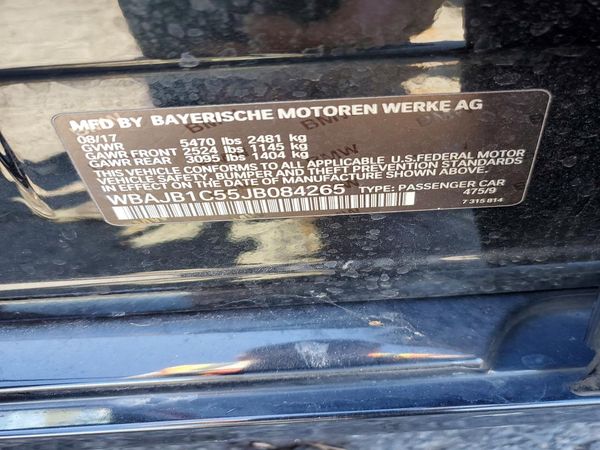 2018 BMW 530XE xDrive — VINS