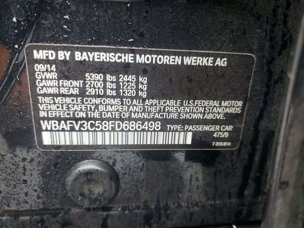 2015 BMW 5 SERIES xDrive — VINS