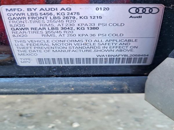 2020 AUDI Q5 quattro Premium Plus — VINS