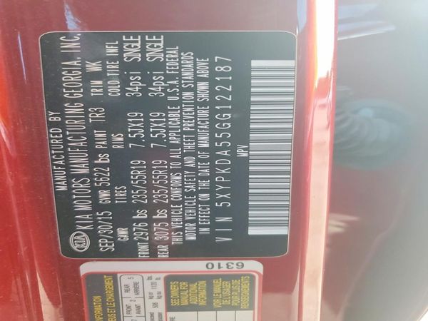2016 KIA SORENTO SX / SX Limited