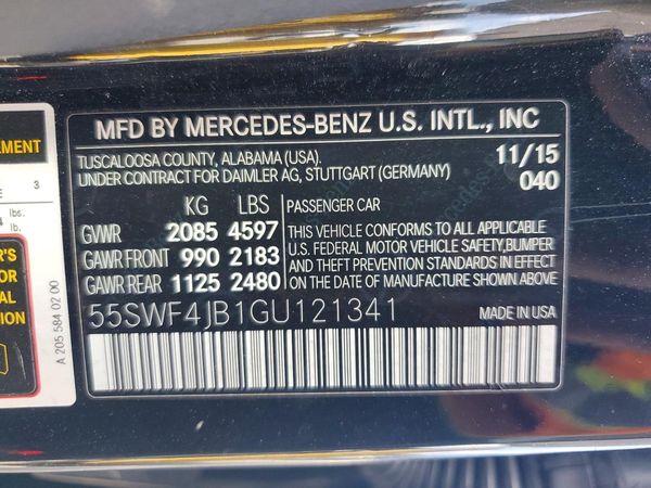 2016 MERCEDES-BENZ C C300