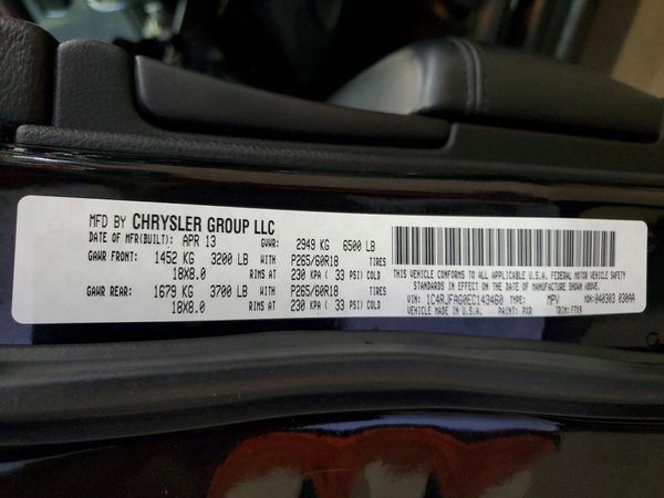 2014 JEEP GRAND CHER Laredo — VINS
