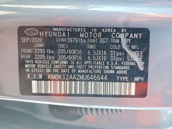 2021 HYUNDAI KONA SE