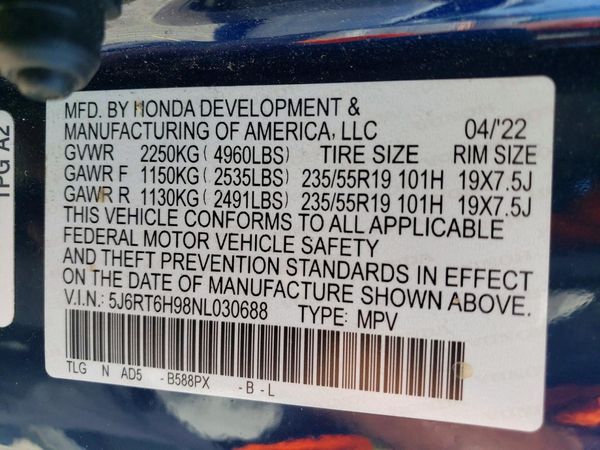 2022 HONDA CR-V TOURING