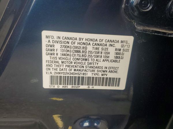 2013 ACURA MDX Tech